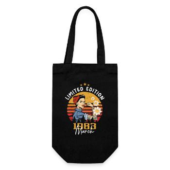 Frauen im März 1983 Geboren Geburtstag 1983 - Geschenkbeutel für Flaschen - Schwarz - Vorne