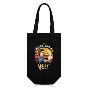 Femmes nées en mars 1937 Anniversaire 1937 - Sac à bouteille - noir - Devant