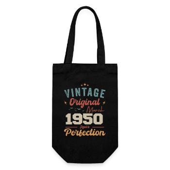 Mars 1950 ' s Vintage né Vintage anniversaire - Sac à bouteille - noir - Devant