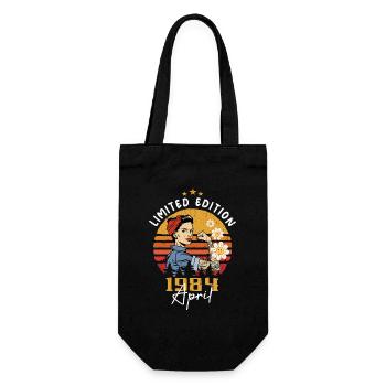 April 1984 Birthday Gift April 1984 Vintage - Gift Bag for Bottles - black - Front