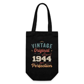 Vintage né en avril 1944 cadeau d’anniversaire - Sac à bouteille - noir - Devant