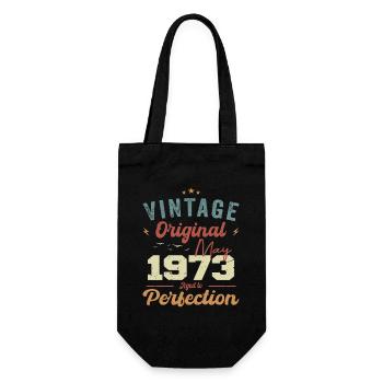 Mai 1973 Geburtstag Mai 1973 Geschenk Mai 1973 - Geschenkbeutel für Flaschen - Schwarz - Vorne