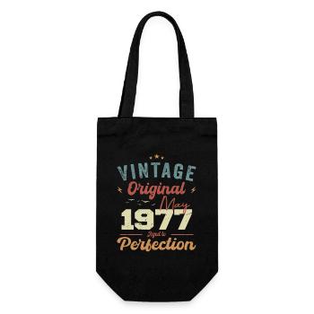 May 1977 Birthday May 1977 Gift May 1977 - Gift Bag for Bottles - black - Front