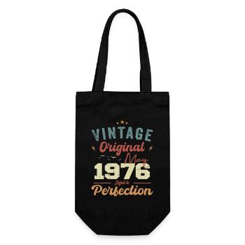 May 1976 Birthday May 1976 Gift May 1976 - Gift Bag for Bottles - black - Front