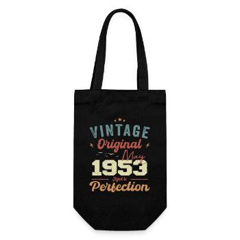 Mai 1953 Geburtstag Mai 1953 Geschenk Mai 1953 - Geschenkbeutel für Flaschen - Schwarz - Vorne
