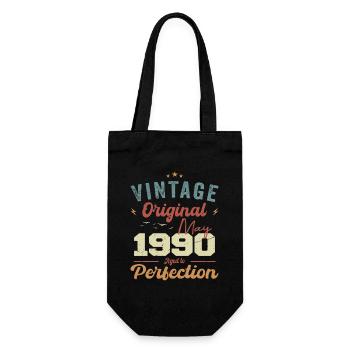 May 1990 Birthday May 1990 Gift May 1990 - Gift Bag for Bottles - black - Front
