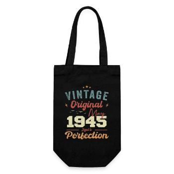 May 1945 Birthday May 1945 Gift May 1945 - Gift Bag for Bottles - black - Front