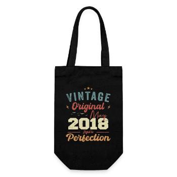 Mai 2018 Geburtstag Mai 2018 Geschenk Mai 2018 - Geschenkbeutel für Flaschen - Schwarz - Vorne