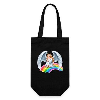Ange sur arc-en-ciel - Sac à bouteille - noir - Devant