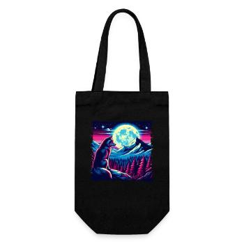 Wolfsnacht in retro style - Gift Bag for Bottles - black - Front