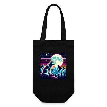 Wolfsnacht in retro style - Gift Bag for Bottles - black - Front
