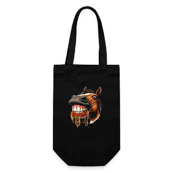 Pasta Lover Horse - Gift Bag for Bottles - black - Front