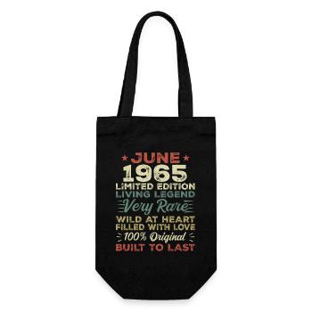 Juin 1965 Anniversaire Juin 1965 Cadeau Juin 1965 - Sac à bouteille - noir - Devant