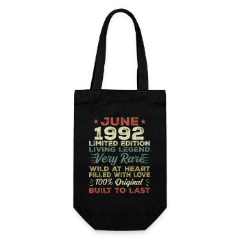 Juin 1992 Anniversaire Juin 1992 Cadeau Juin 1992 - Sac à bouteille - noir - Devant