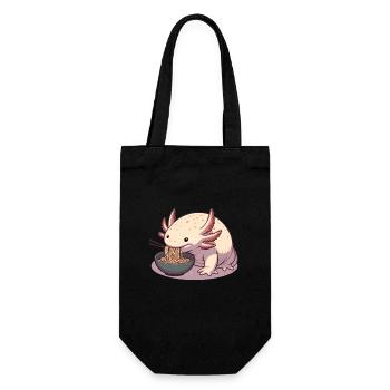 Ramen time for the axolotl - Gift Bag for Bottles - black - Front