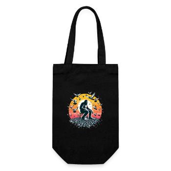 Bigfoot mag Tauben! - Geschenkbeutel für Flaschen - Schwarz - Vorne