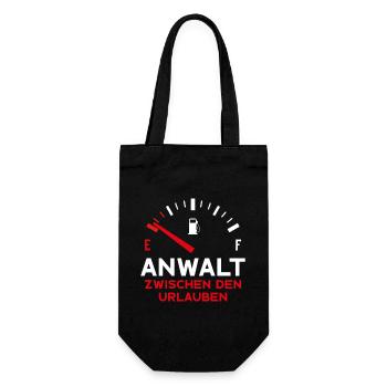 ANWALT ZWISCHEN DEN URLAUBEN RECHTSANWALT - Geschenkbeutel für Flaschen - Schwarz - Vorne