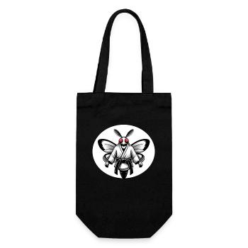 Karate Moth with Black Belt - Gift Bag for Bottles - black - Front