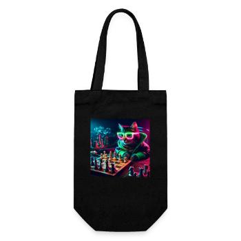 Chess Club Cat - Gift Bag for Bottles - black - Front