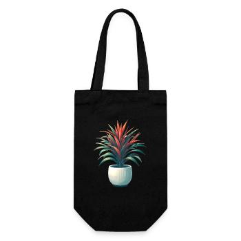 Dracaena plant in pot - Gift Bag for Bottles - black - Front