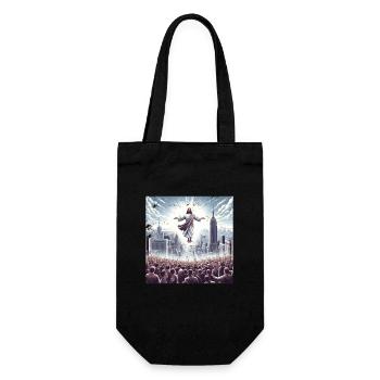 Jesus on New York - Gift Bag for Bottles - black - Front