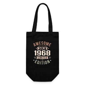 Juli 1968 Geburtstag Juli 1968 Geburtstagsgeschenk - Geschenkbeutel für Flaschen - Schwarz - Vorne