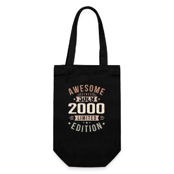 Juli 2000 Geburtstag Juli 2000 Geburtstagsgeschenk - Geschenkbeutel für Flaschen - Schwarz - Vorne