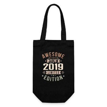 Juli 2019 Geburtstag Juli 2019 Geburtstagsgeschenk - Geschenkbeutel für Flaschen - Schwarz - Vorne