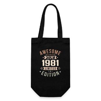Anniversaire de juillet 1981 Cadeau d'anniversaire de juillet 1981 - Sac à bouteille - noir - Devant