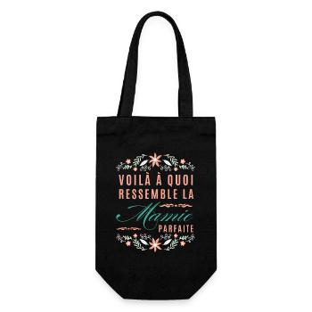 This is what the perfect granny looks like - Gift Bag for Bottles - black - Front