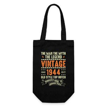 1944 Jubiläumsgeschenk Jahrgang 1944 Vintage 1944 - Geschenkbeutel für Flaschen - Schwarz - Vorne