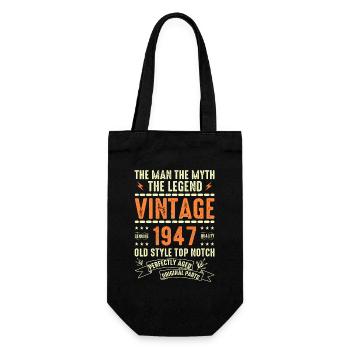 1947 Anniversary Gift Vintage 1947 Vintage 1947 - Gift Bag for Bottles - black - Front