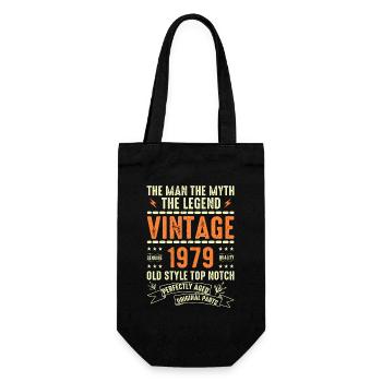 1979 Anniversary Gift Vintage 1979 Vintage 1979 - Gift Bag for Bottles - black - Front