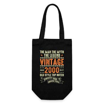 2000 Cadeau Anniversaire Vintage 2000 Millésime 2000 - Sac à bouteille - noir - Devant