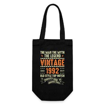 1992 Anniversary Gift Vintage 1992 Vintage 1992 - Gift Bag for Bottles - black - Front