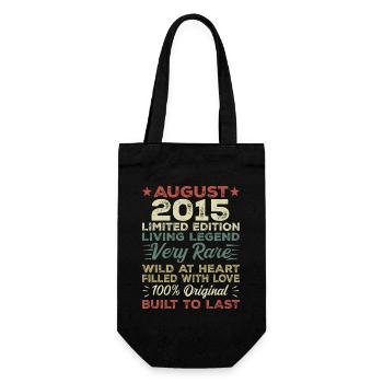 August 2015 - Gift Idea for August 2015 - 2015 - Gift Bag for Bottles - black - Front