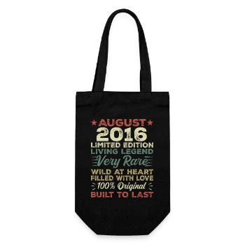 August 2016 - Geschenkidee Für August 2016 - 2016 - Geschenkbeutel für Flaschen - Schwarz - Vorne