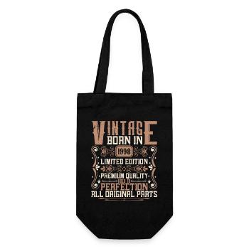 1998 Geburtstag Jahrgang 1998 Geboren Vintage 1998 - Geschenkbeutel für Flaschen - Schwarz - Vorne