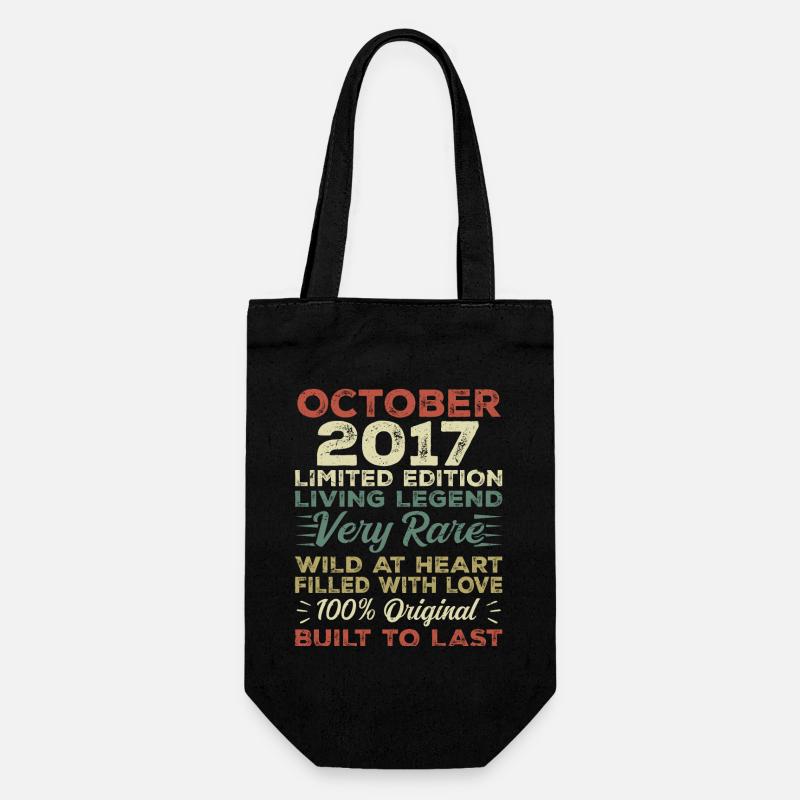 2017 Oktober 2017 Geburtstag Oktober 2017 Original - Geschenkbeutel für Flaschen - Schwarz