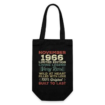 Légende depuis novembre 1966 Né en novembre 1966 - Sac à bouteille - noir - Devant