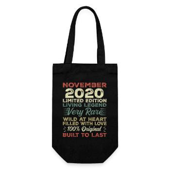 Legend Since November 2020 Vintage November 2020 - Gift Bag for Bottles - black - Front