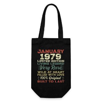 Anniversaire de Janvier 1979 - Janvier 1979, Janvier 1979 - Sac à bouteille - noir - Devant