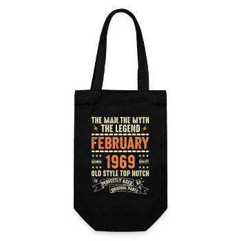 February 1969 - February 1969 Anniversary February 1969 - Gift Bag for Bottles - black - Front