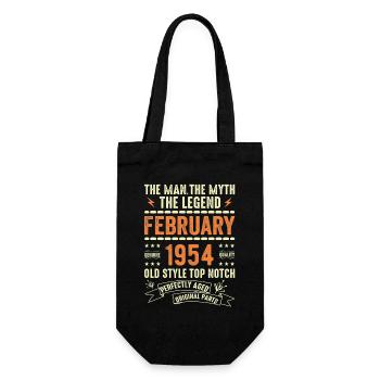Februar 1954 - Februar 1954 Jahrestag Februar 1954 - Geschenkbeutel für Flaschen - Schwarz - Vorne