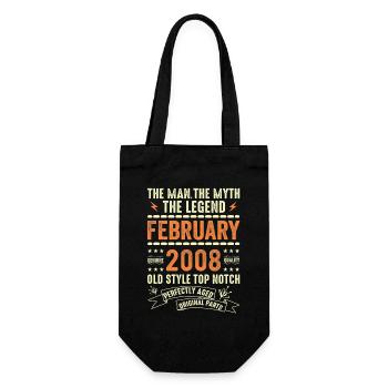 February 2008 - February 2008 Anniversary February 2008 - Gift Bag for Bottles - black - Front