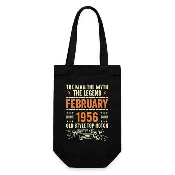 February 1956 - February 1956 Anniversary February 1956 - Gift Bag for Bottles - black - Front
