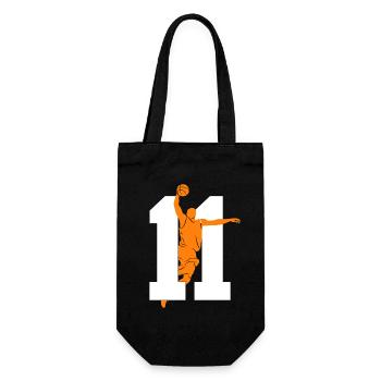 NUMMER 11 BASKETBALL 11. GEBURTSTAG - Geschenkbeutel für Flaschen - Schwarz - Vorne