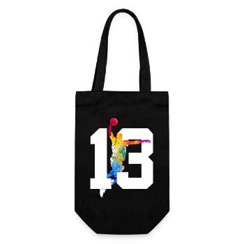 NUMÉRO 13 : 13E ANNIVERSAIRE DE BASKET-BALL - Sac à bouteille - noir - Devant