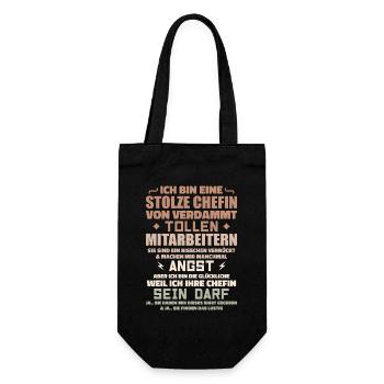Proud of fucking awesome employees - Gift Bag for Bottles - black - Front