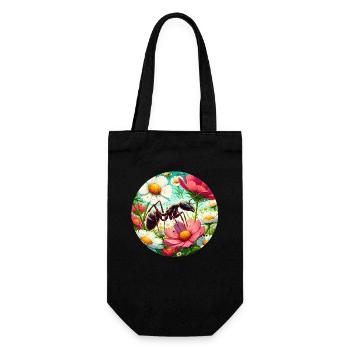 Ants Flowers - Gift Bag for Bottles - black - Front